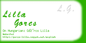 lilla gorcs business card